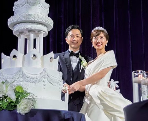 結婚式での夫と徳田琴美