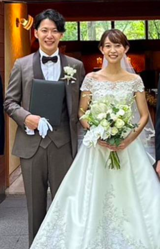 蜂谷由梨奈と牧広大の結婚式