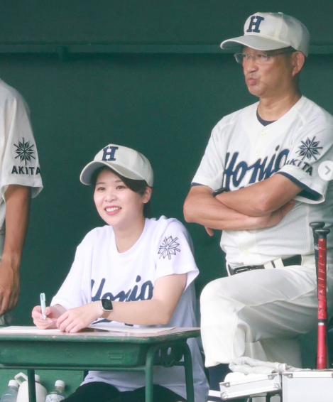 スコアラーを務めた菅原咲子