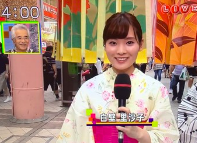 白壁里沙子の新人アナウンサー時代