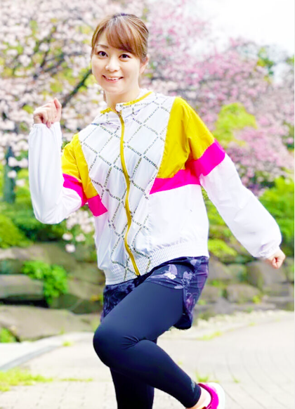 ランニングウェアに身を包む西ノ入菜月