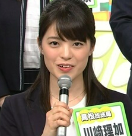 新人アナウンサー時代の川﨑理加