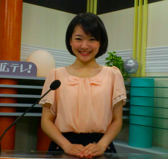 新人アナウンサー時代の有田優理香