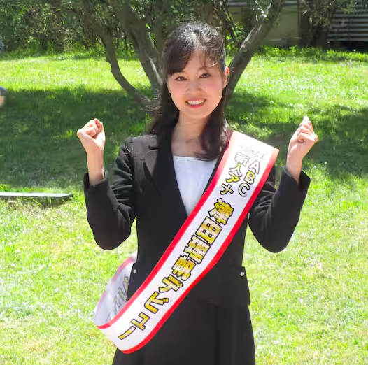 新人アナウンサー時代の津田理帆