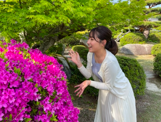 山口朝日放送に入社したばかりの安藤万結
